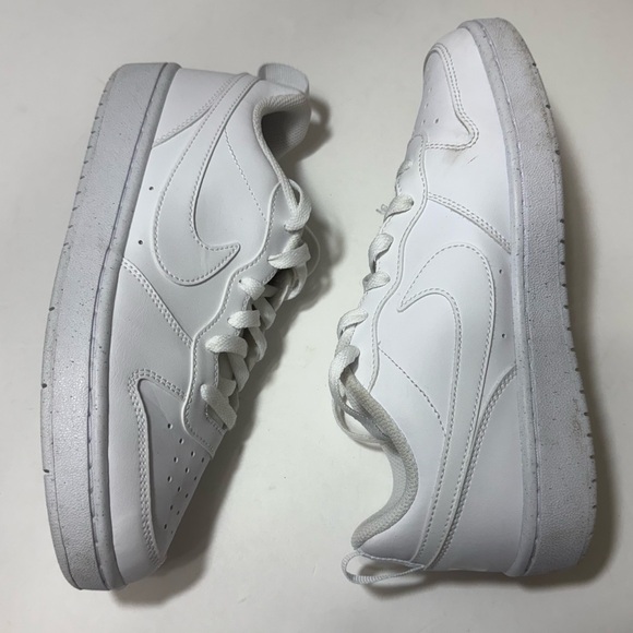 Nike Court Borough Low 2 “Triple White” Big Kid Size 7Y Sneakers - Picture 7 of 16
